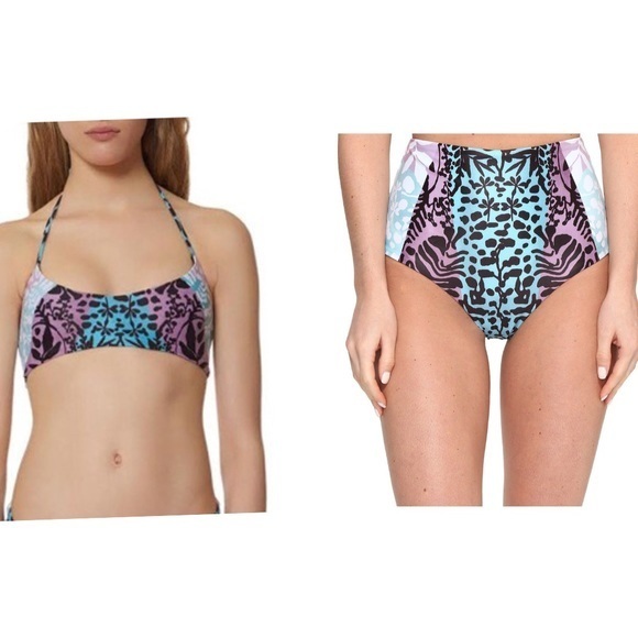 NWT VERBENA LACE-UP BOTTOM, TOP is NWOT BASKETWEAVE SAGE MULTI Size Small - Picture 1 of 14